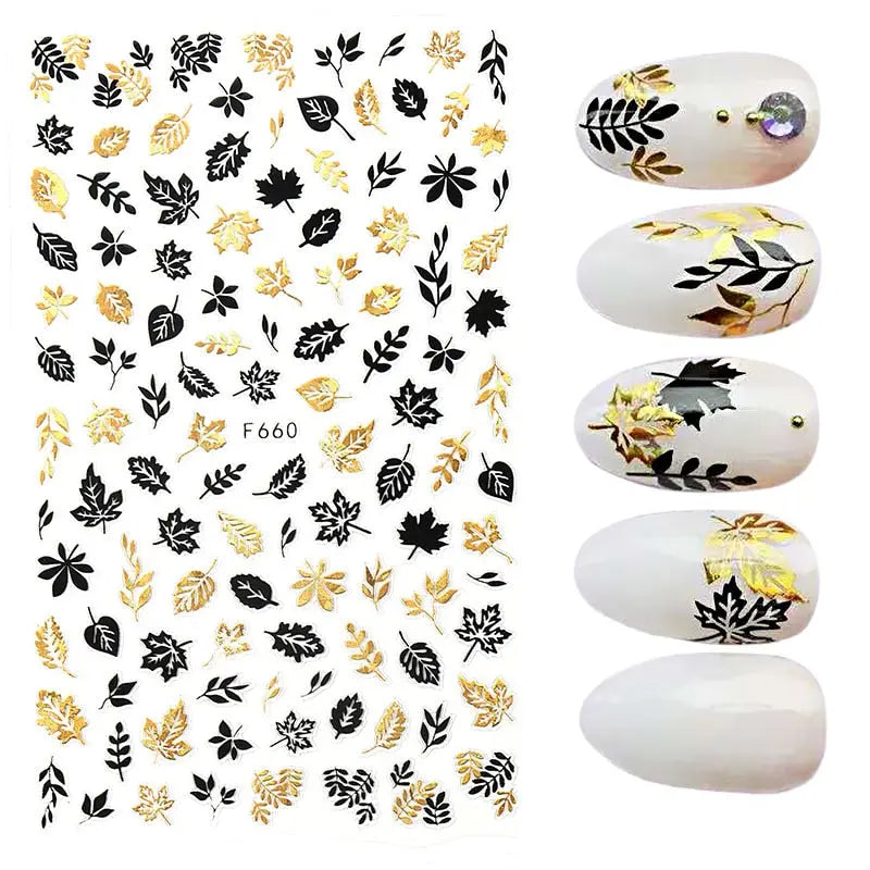 3D Flower Nail Stickers pedicure and medicates.