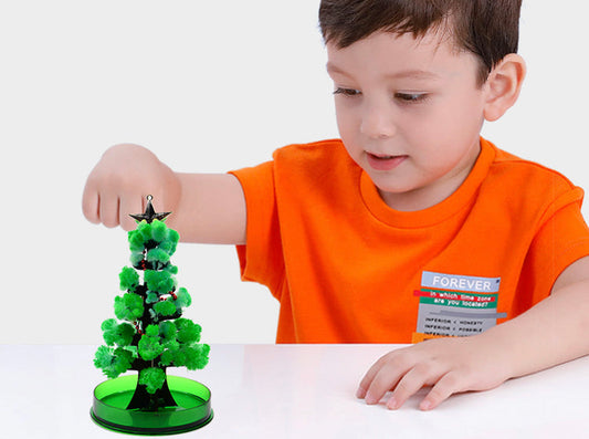 Christmas tree blooming and watering will grow crystal magic tree Christmas gift for children toy science experiment