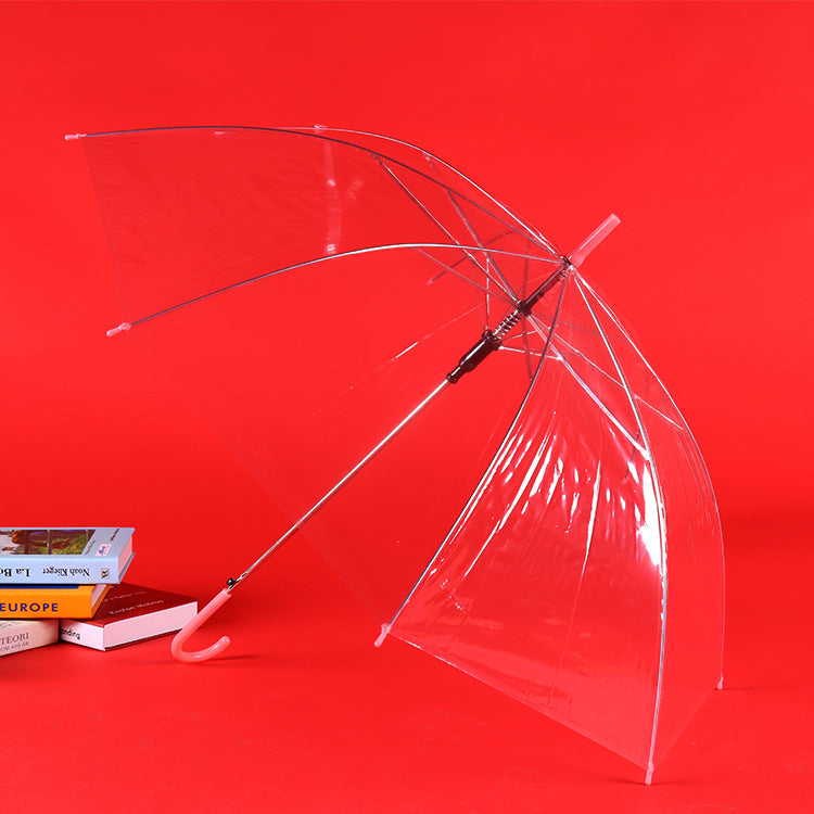 Optimize product title: Wholesale Manufacturer of Long-handle Transparent Umbrellas