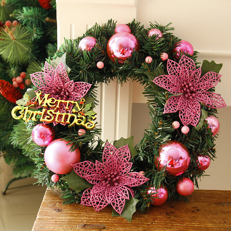 Christmas Decoration - 3D Letter Board and Triple Wreath Garland for Hotel and Mall Decoration