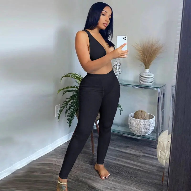 ANJAMANOR Sexy Sweatsuits for Women Comfy Lounge Wear  Two Piece Set Tracksuits.