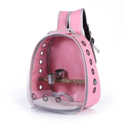 Bird Parrot Backpack Carrier Bubble Bag Small Dog Cat Space Capsule Pet Carrier for Hiking Outing Backpack Pet Bird Supplies.