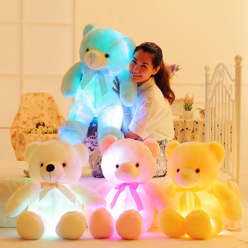 Candy Color Luminous  Plush Toy Teddy Bear  GAMER GIRLS.