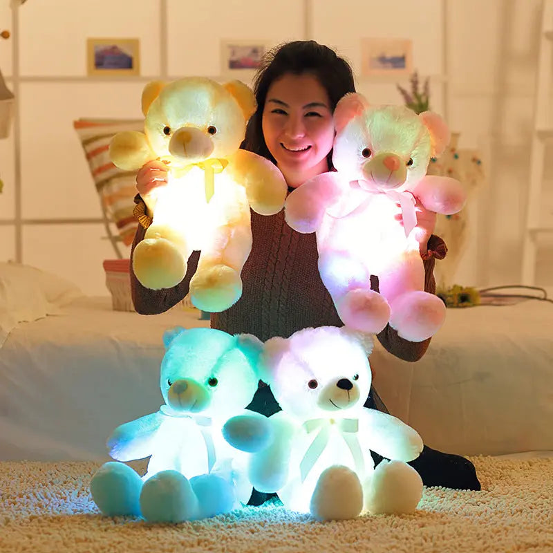 Candy Color Luminous  Plush Toy Teddy Bear  GAMER GIRLS.