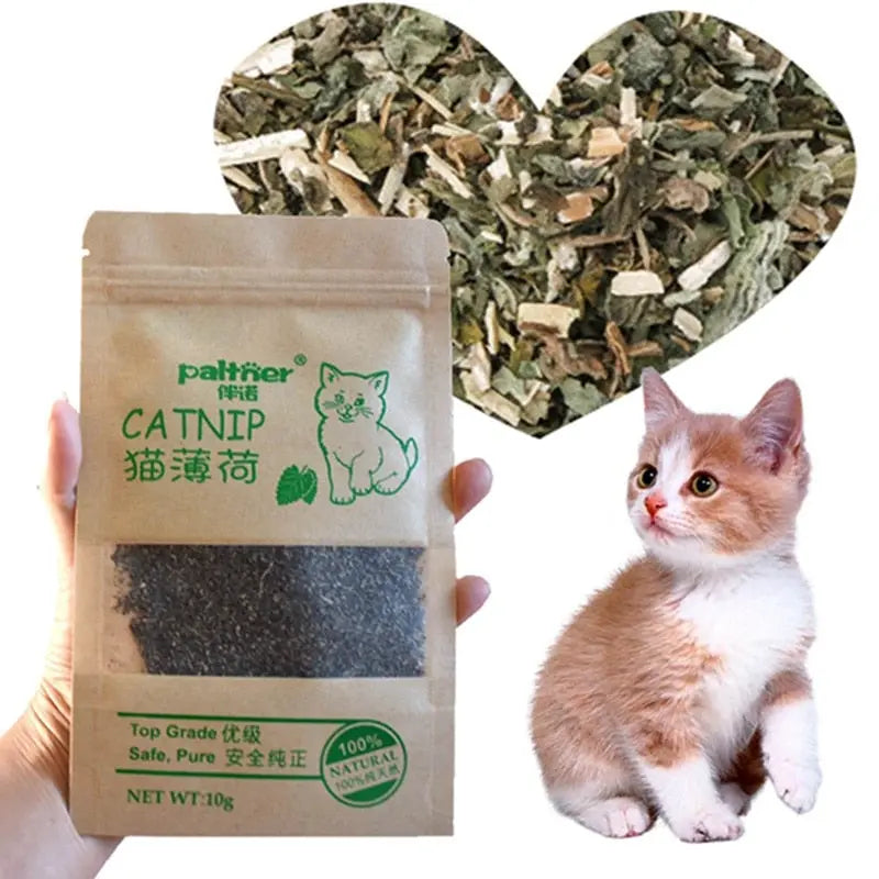 Cat Toys 100% Natural Premium 10g Cat Catnip Cattle Grass Menthol Flavor Funny Cat grass Interactive Cat Non-toxic Dropship.
