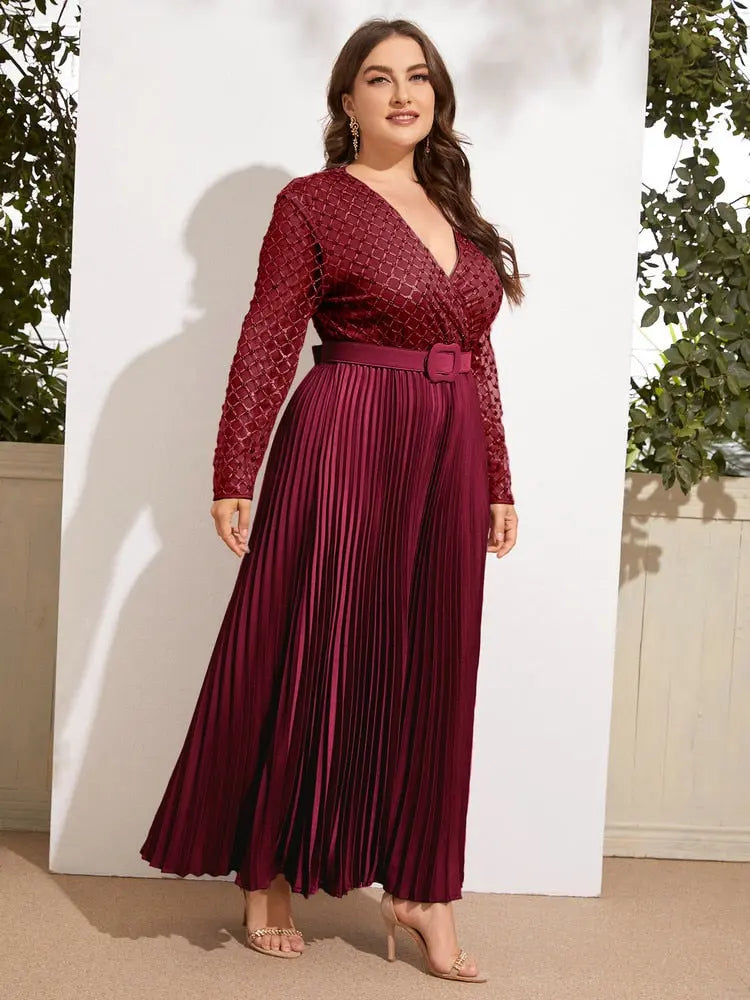 Elegant Plus Size Bright Silk Ruched Maxi Dresses Women Luxury Waistband Evening Party Clothing Night Club Dress Female Outfits.