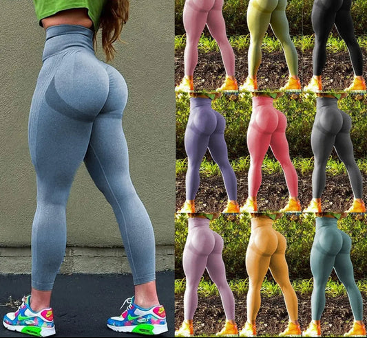 HIGH WAISTED BUM LIFTING  GYM YOGA PANTS