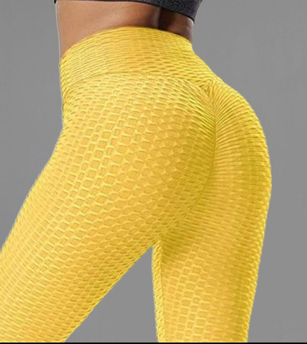 High Waist Gym Tights Women's Leggings Seamless Bubble Sporty Leggings Woman