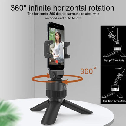 192g Portable 360 Degree Rotation Smart Face Tracking Object Selfie Stick Tripod Portable Aluminum Live Tripod Phone Holder