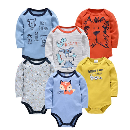 2023 Baby Bodysuit Long Sleeve Spring Autumn Girls Boys Clothes Body bebe Cartoon Printed 0-24 months Newborn Infant Outwear