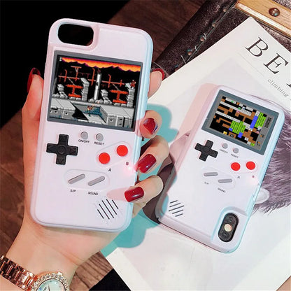 Retro GB Case for Phone 12 Mini/11 Pro Max/XS/XR/X/SE 2020/8 Plus, Playable Game Console Cover