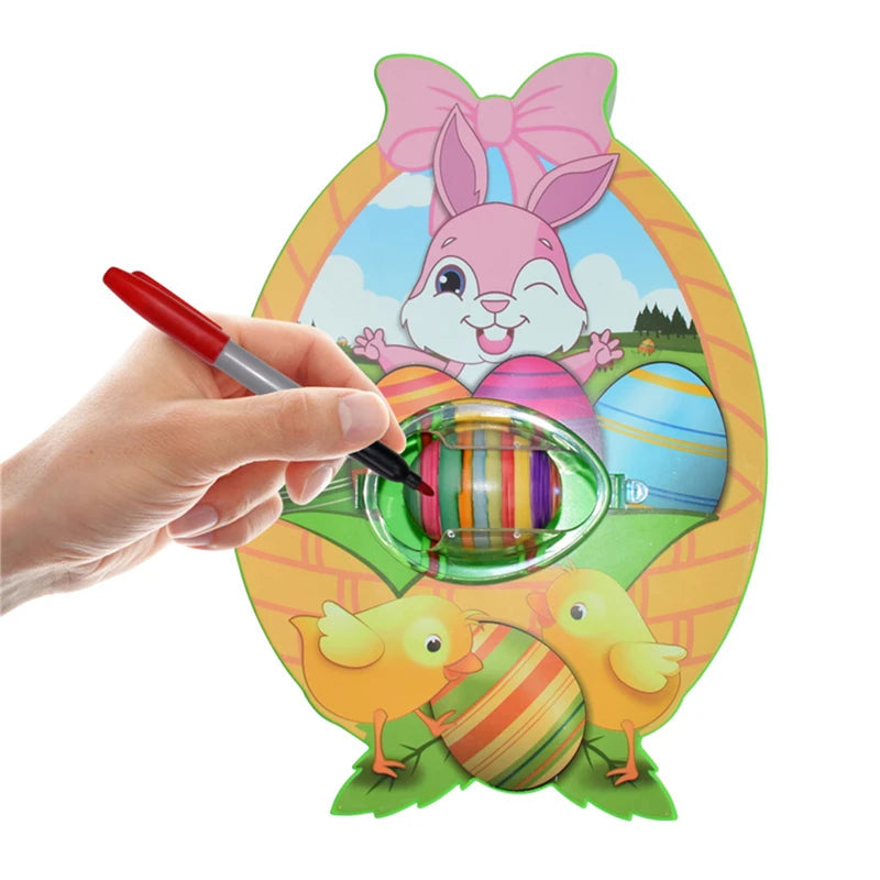 DIY Egg Decorating Set Easter Christmas Painted Egg Spinner Machine Accessories Craft Educational Toy Coloring Kit Children Gift