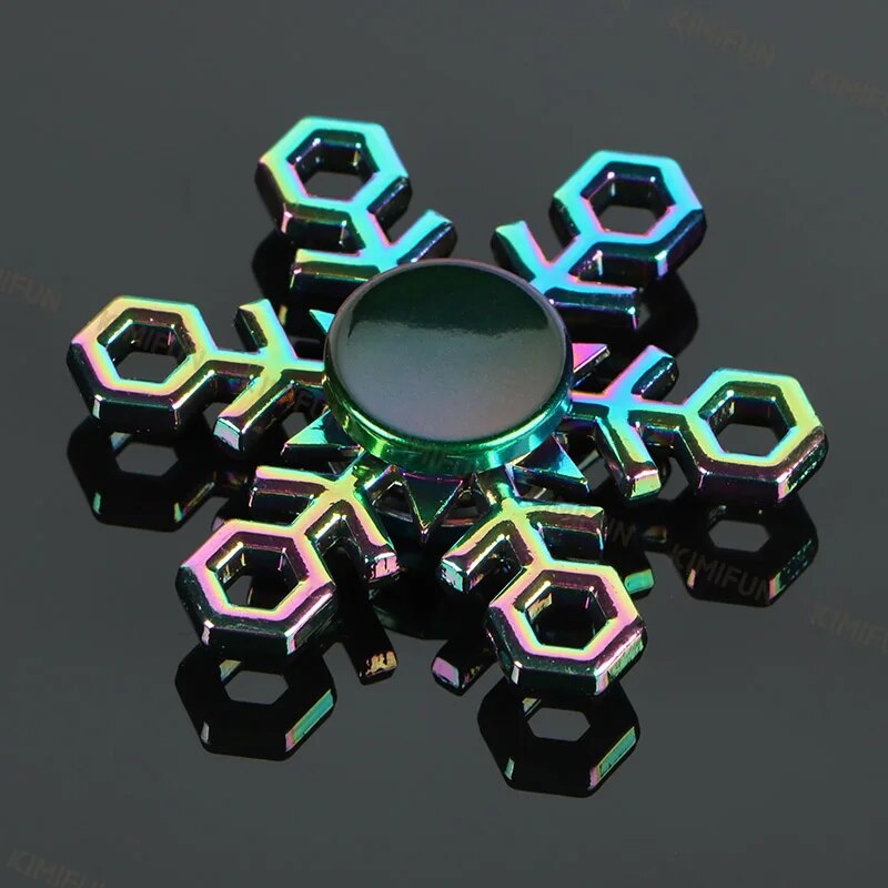 New Snowflake Fidget Spinner EDC Hand Spinners Autism ADHD Birthday Present Kids Christmas Gifts Metal Finger Toys Spinners