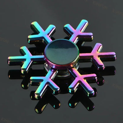 New Snowflake Fidget Spinner EDC Hand Spinners Autism ADHD Birthday Present Kids Christmas Gifts Metal Finger Toys Spinners