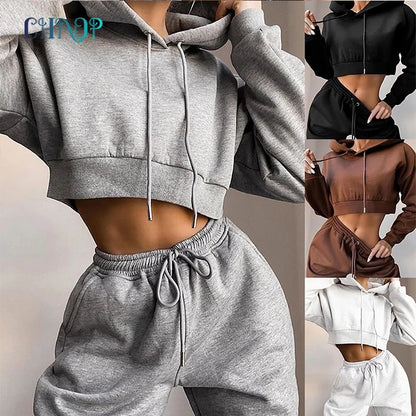 Fashion Women Outfits Set Spring Autumn New Tracksuit Hoodies Sweatshirt Sweatpants Casual Sports 2 Piece Set Sweatsuits