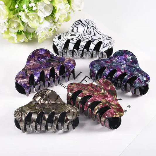 Korea hair accessories large granules acrylic hair catch women's beautiful shower tray hair horse tail hair card headquarter.