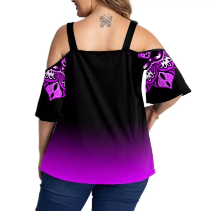 Luxury Brand Plus Size Women'S Blouses Chubby Elegant Female Blouses Chic Boho Print Woman Tunic Tops Large Size Women'S T-Shirt.