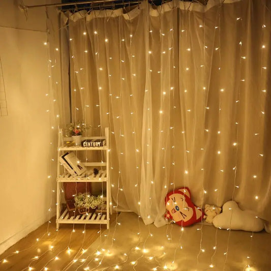 Manufacturers wholesale LED curtain lamp full star color light flashing string wedding room bar Christmas decoration lamp.
