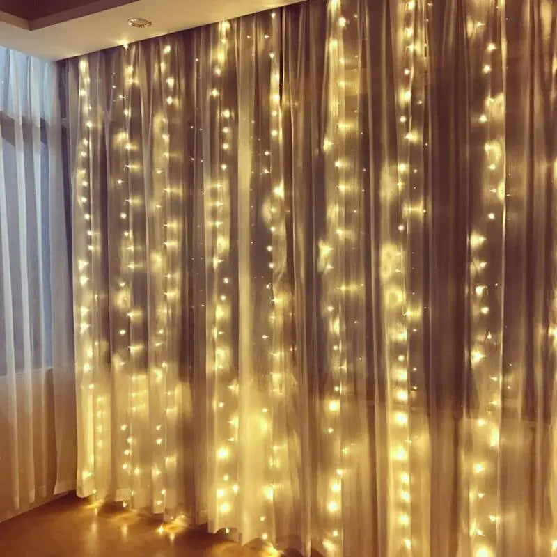 Manufacturers wholesale LED curtain lamp full star color light flashing string wedding room bar Christmas decoration lamp.