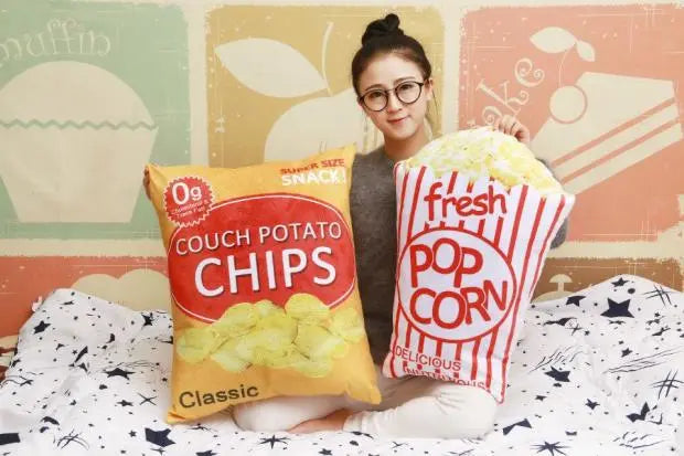 NETFLIX AND CHILL PLUSH SNACK CUSHIONS.