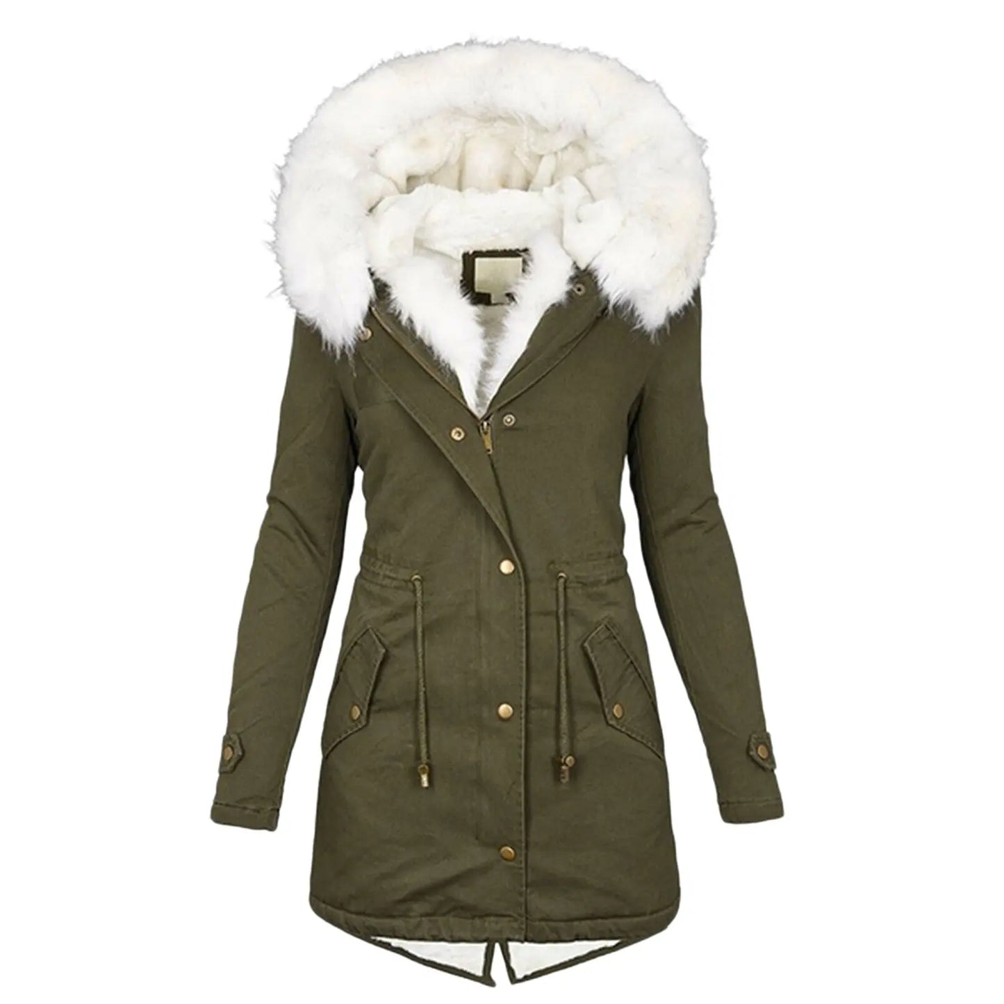 Neue Winter Damen Jacke mittellang verdicken Plus Size 5XL Outwear Kapuze Wattemantel schlanke Parka Baumwolle gepolsterte Jacke Mantel.