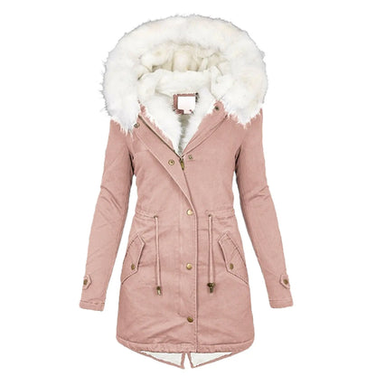 Neue Winter Damen Jacke mittellang verdicken Plus Size 5XL Outwear Kapuze Wattemantel schlanke Parka Baumwolle gepolsterte Jacke Mantel.