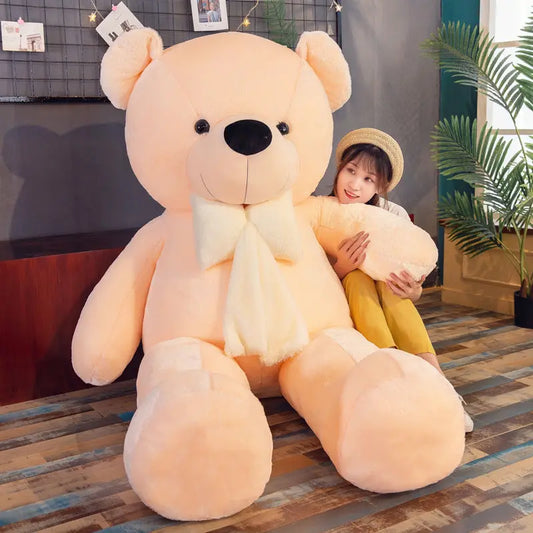 New cute big teddy bear doll plush toy creative leader hug bear pillow doll gift wholesale.