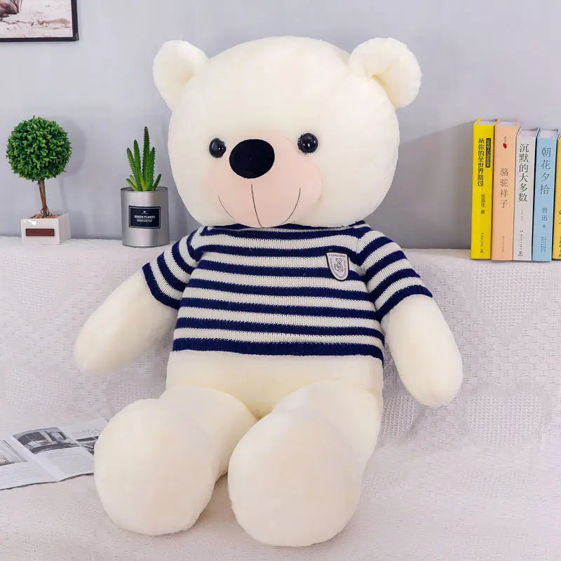 New cute big teddy bear doll plush toy creative leader hug bear pillow doll gift wholesale.