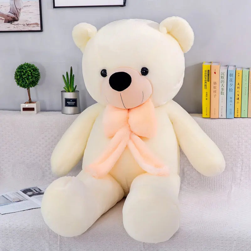 New cute big teddy bear doll plush toy creative leader hug bear pillow doll gift wholesale.