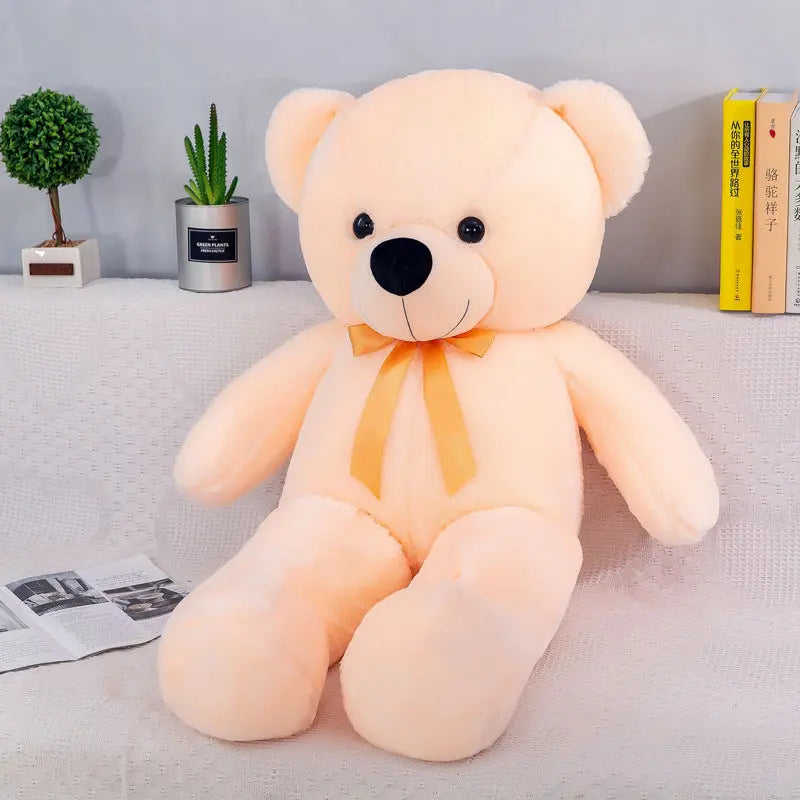 New cute big teddy bear doll plush toy creative leader hug bear pillow doll gift wholesale.