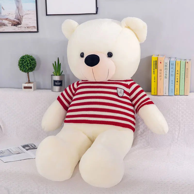 New cute big teddy bear doll plush toy creative leader hug bear pillow doll gift wholesale.