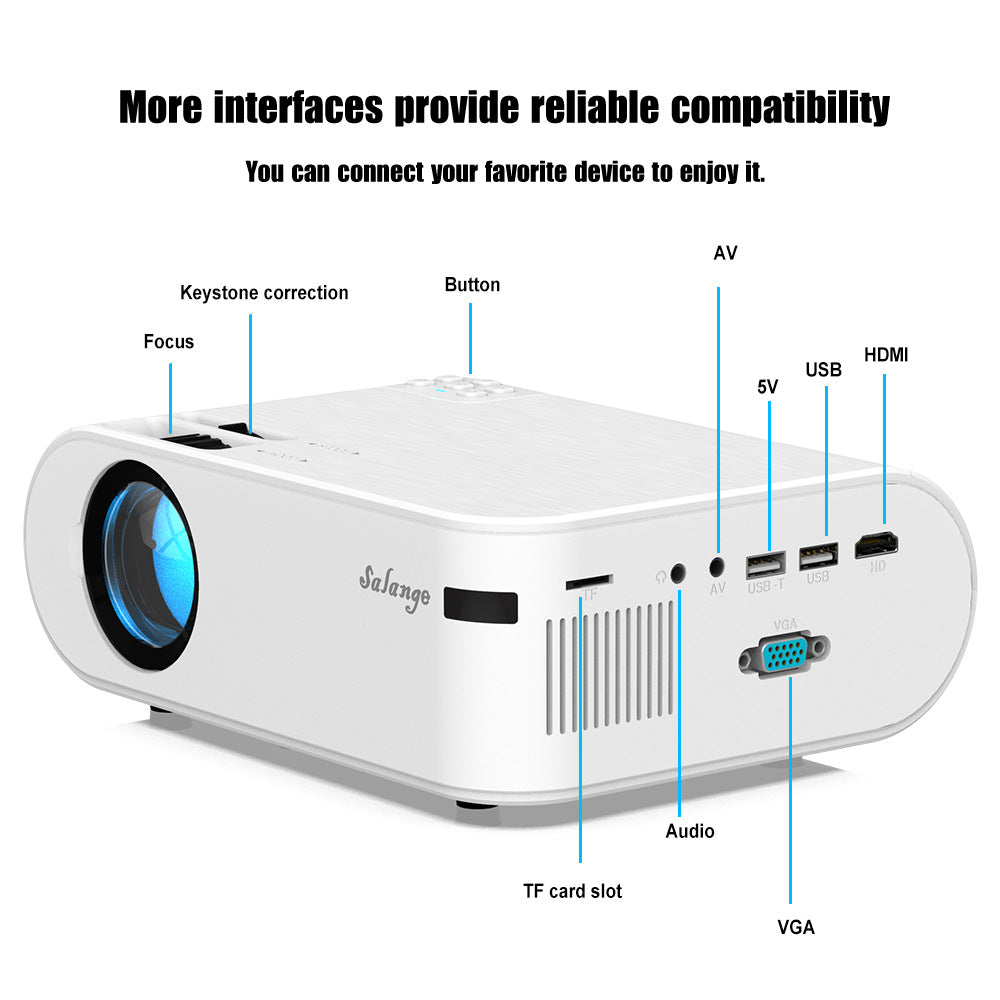 Intelligent HD Portable Projector - Ideal for Cross-border Use, Home Office, and Multimedia Entertainment