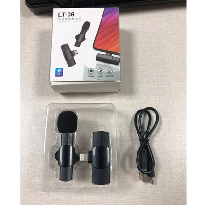 Wireless Microphone for Outdoor Live Broadcast and Recording with Radio Transmission - Dual Mic Setup