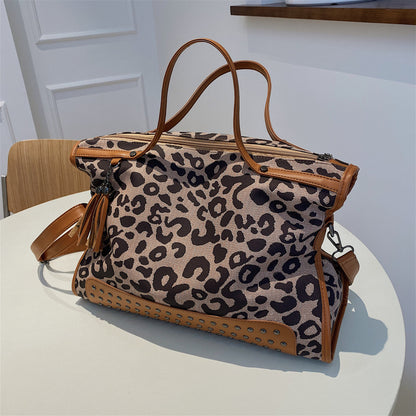 Trendy Leopard Print Shoulder Bag for Women -