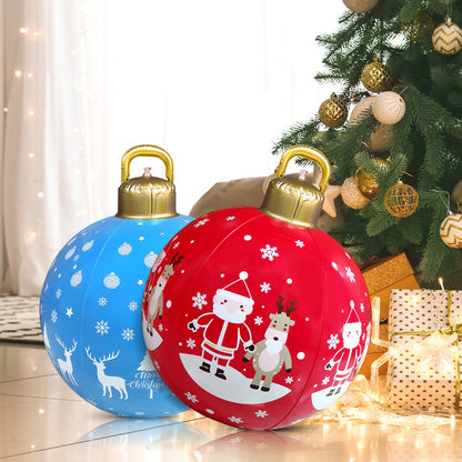Spot LED luminous ball inflatable Christmas ball PVC inflatable toy ball Christmas decoration ball Halloween ornament ball