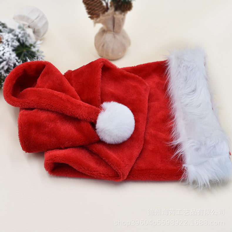 Manufacturers 1.5m red adult children's extended Christmas hat Christmas decorations plush super long Christmas hat