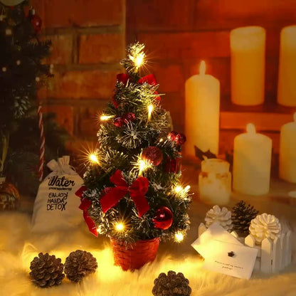 40CM dining table ornaments Christmas tree lights decoration lights pine mini tree holiday decoration New Year gifts