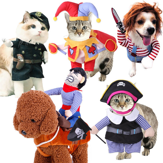 "Halloween Cosplay Pet Costume - Cute Dog and Cat Outfit for Pet Supplies"
