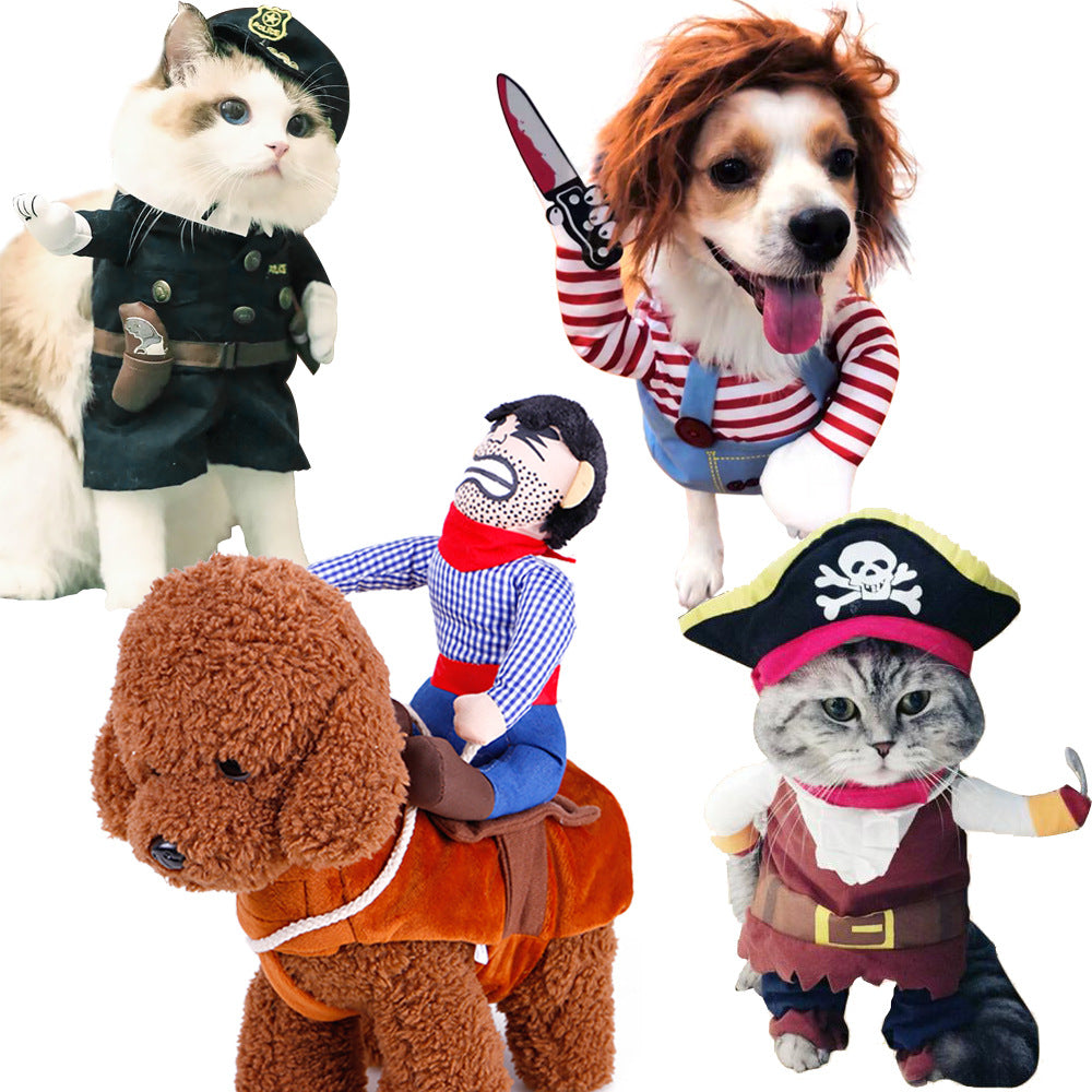 "Halloween Cosplay Pet Costume - Cute Dog and Cat Outfit for Pet Supplies"