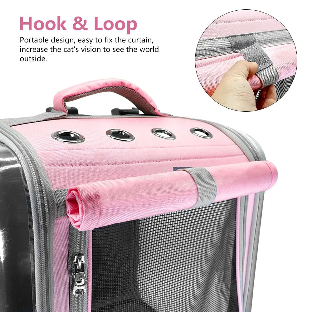 Pet Cat Carrier Backpack Breathable Cat Travel Outdoor Shoulder Bag For Small Dogs Cats Portable Packaging Carrying Pet Supplies.