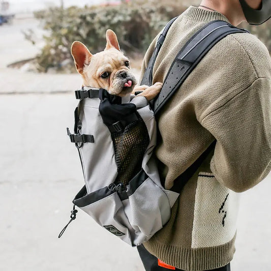 Pet Dog Carrier Bag For Dogs Double Shoulder Portable Travel Pet Backpack.