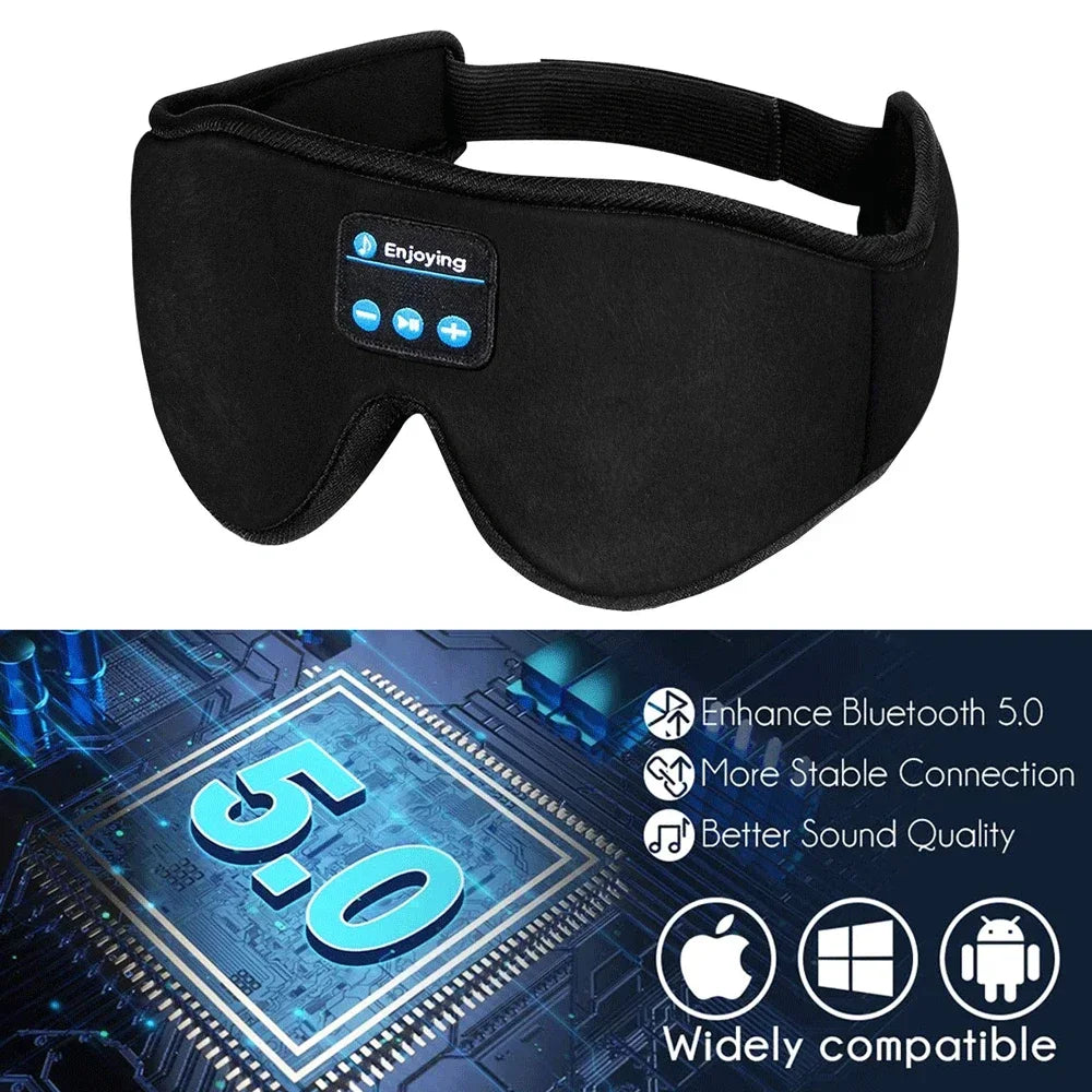 New 3D wireless music headphone sleep breathable smart eye mask Bluetooth headset FOR ALL SMART PHONES