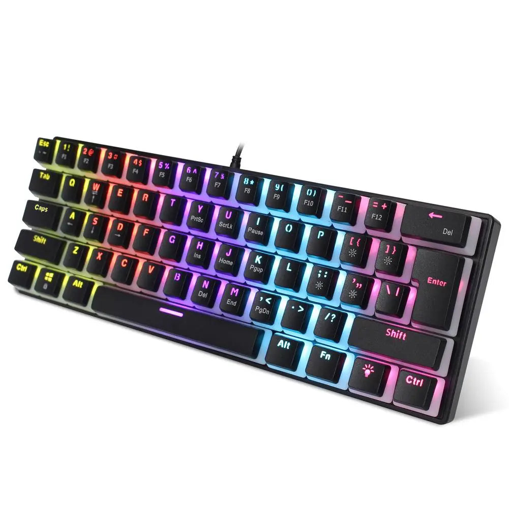 RGB Backlit Gaming Mechanical Keyboard -Anti-Ghosting, 12 Lighting Modes, Wired USB, for Gamers and Office Use