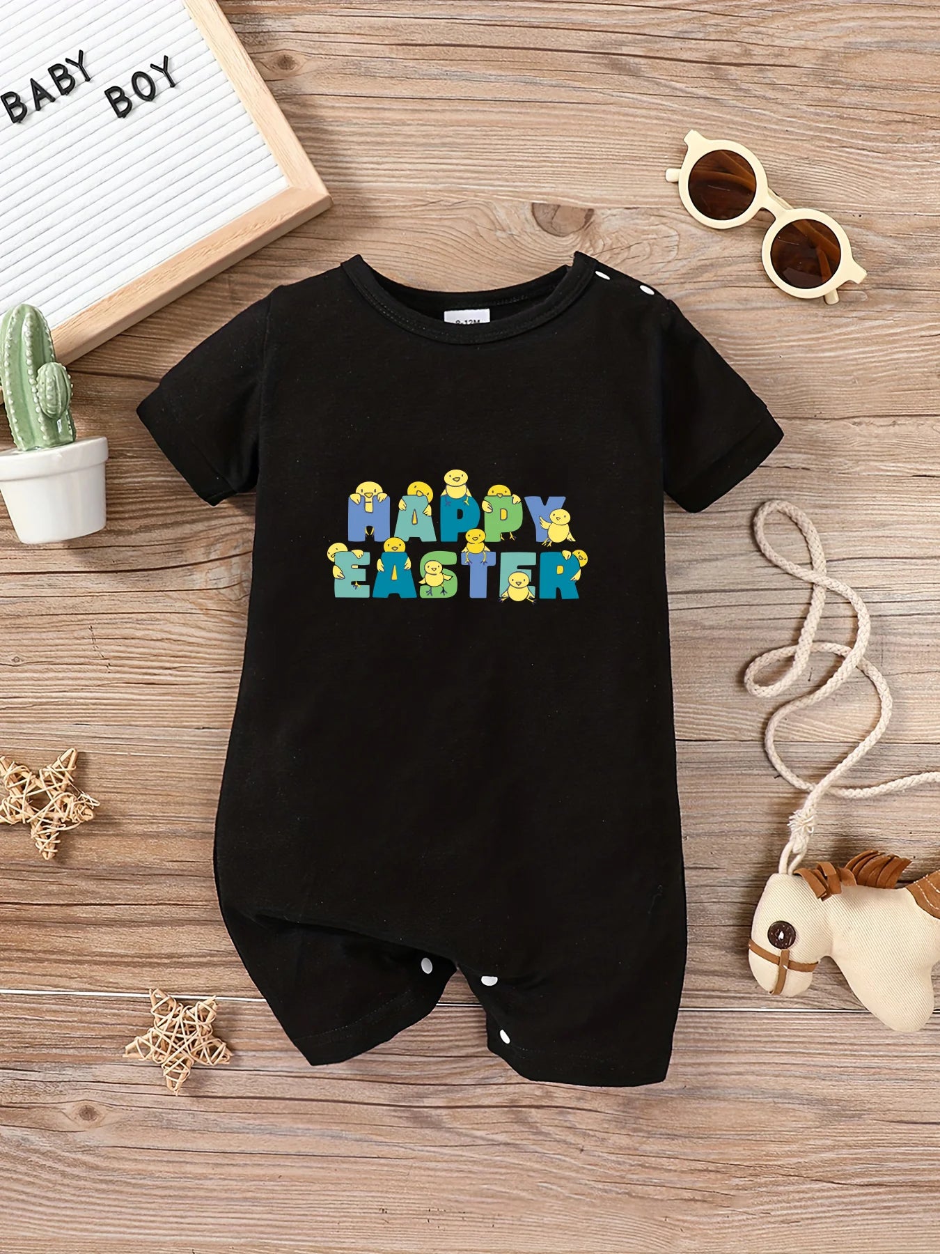 "Adorable 0-18 Months Baby Boy Romper  and cute Print"