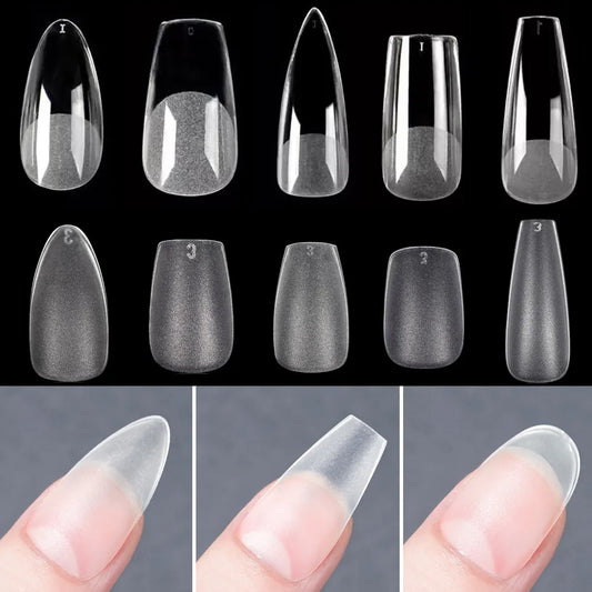 Upgrade Your Manicure with 120 Matte Gel Nail Tips - No File or Base Coat Needed!
