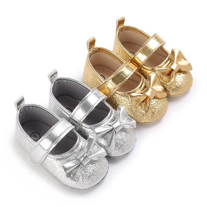 Lovely Bowknot Princess Shoes for Baby Girls (0-18 Months) - Spring and Autumn Style