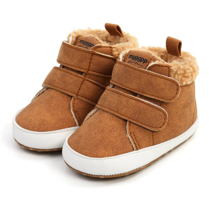 Cozy High-top Velvet Warm Baby Toddler Shoes for Autumn and Winter