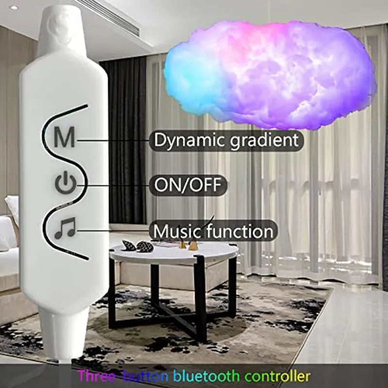 Smart Remote Control 3D Big Cloud Lighting ThunderCloud Light for Esports Bedroom Room Home Decorations