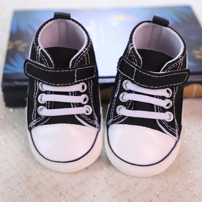 Baby baby front shoes Baby first pair of toddler shoes cotton soft-soled canvas shoes breathable