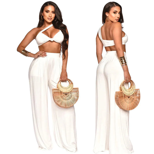 Stylish Summer 2-Piece Set | Crop Top & Pants | Club Outfit for Women
